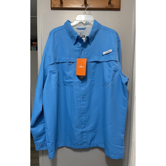 Habitat Other - Habitat Shirt Mens XL  Fishing BLUE  Vented Outdoor Long Sleeve UPF 30+